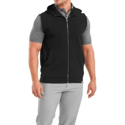 Veste Footjoy Full-Zip Hoodie Vest Black