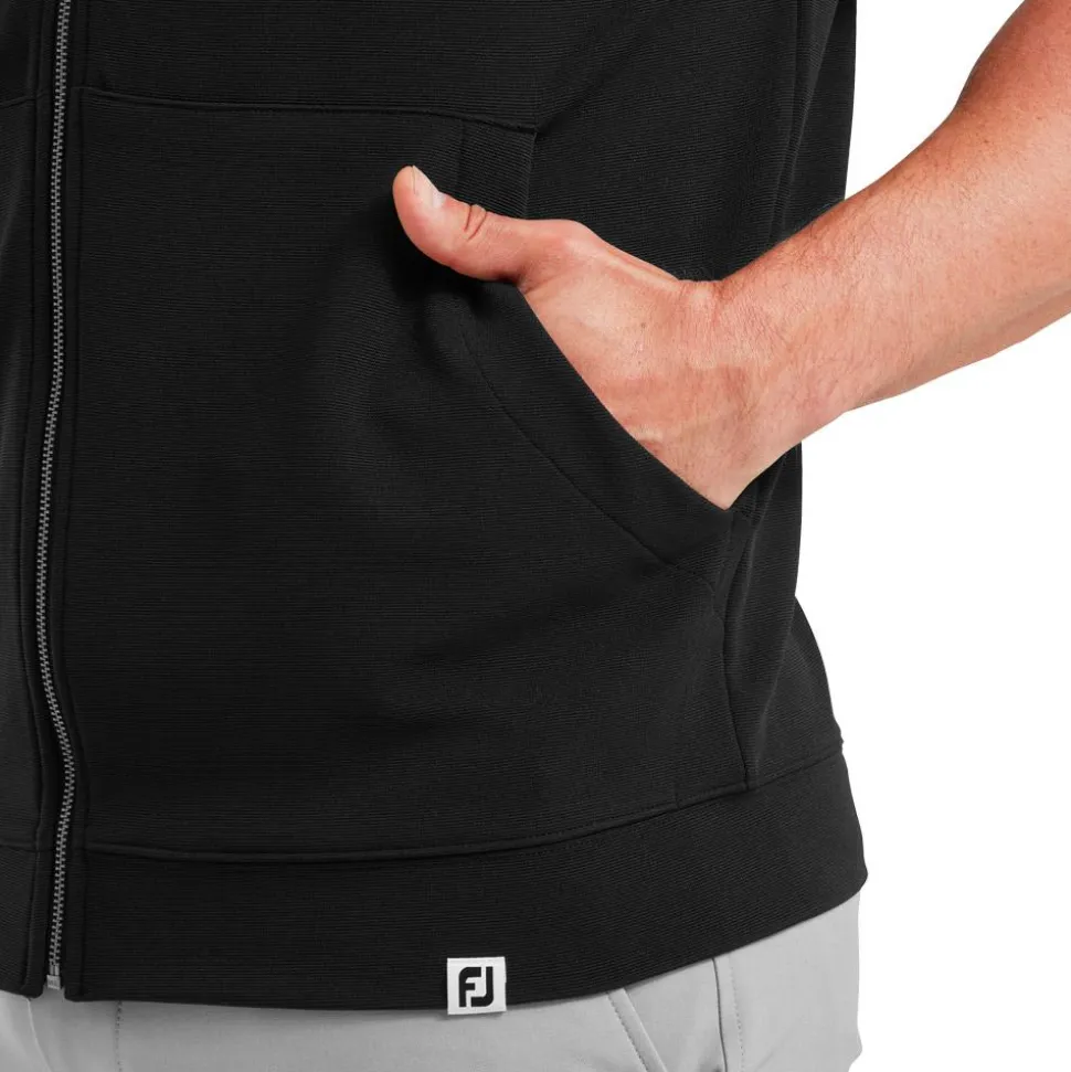 Veste Footjoy Full-Zip Hoodie Vest Black