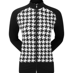 Veste Footjoy Houndstooth Full Zip Midlayer Black White