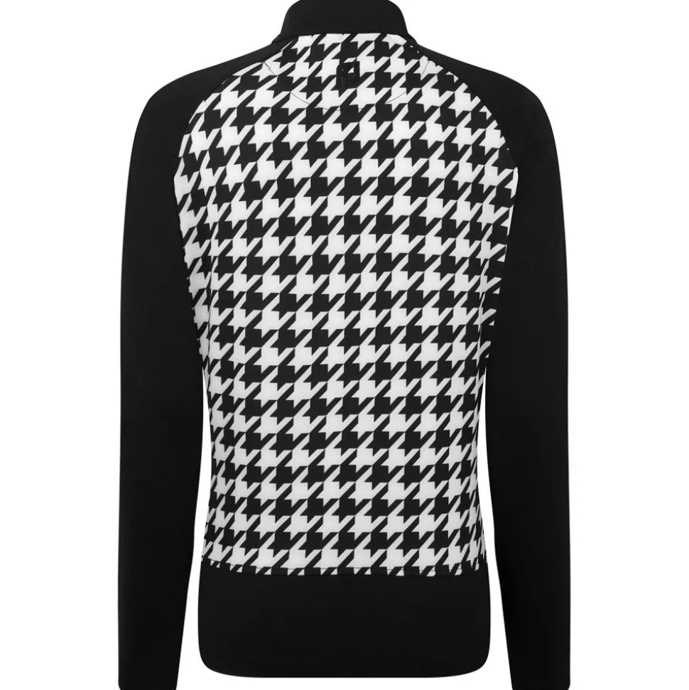 Veste Footjoy Houndstooth Full Zip Midlayer Black White