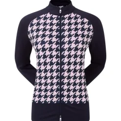 Veste Footjoy Houndstooth Full Zip Midlayer Navy Pink