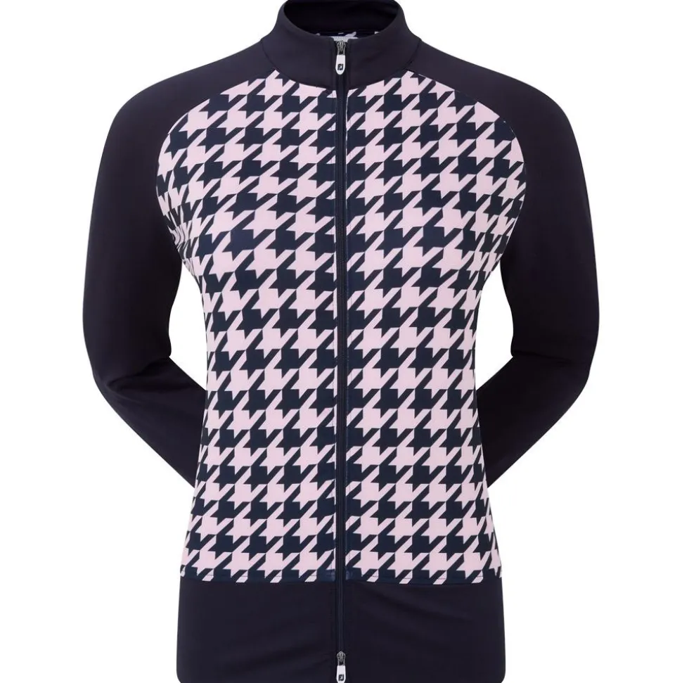 Veste Footjoy Houndstooth Full Zip Midlayer Navy Pink