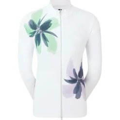 Veste Footjoy Lightweight Full-Zip Woven Jacket White With Lavender Mint Navy