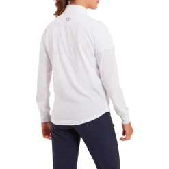 Veste Footjoy Lightweight Full-Zip Woven Jacket White With Lavender Mint Navy