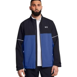 Veste pluie Under Armour Drive Rain Jacket Black Tech Blue Metallic Silver